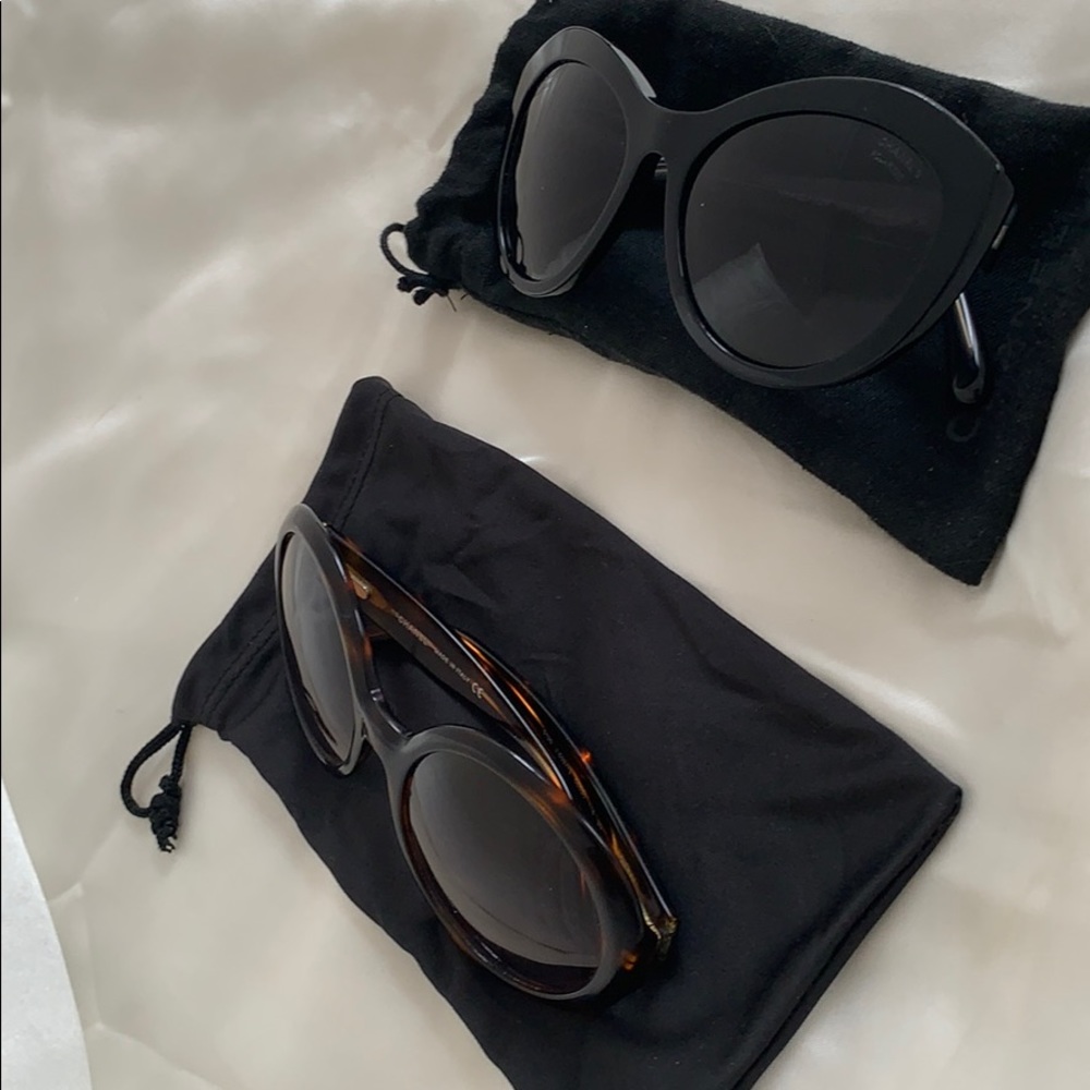 Two pairs of authentic Chanel sunglasses